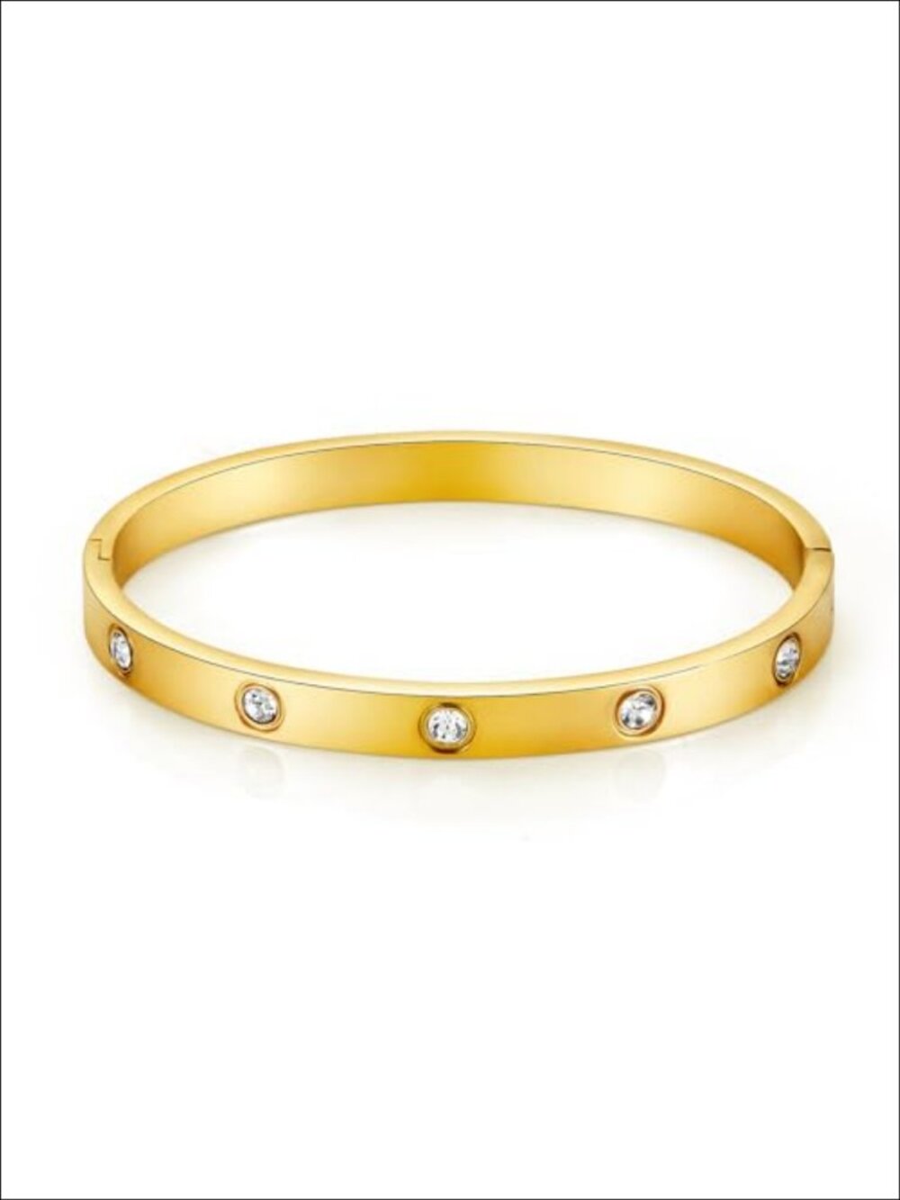 18K Gold-Plated Stainless Steel Bangle Bracelet Minimalist Love Gift
